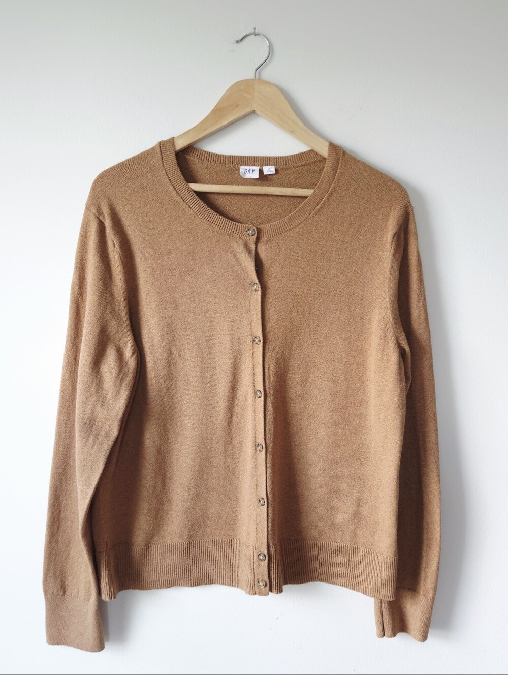 GAP Camel Crewneck Cardigan